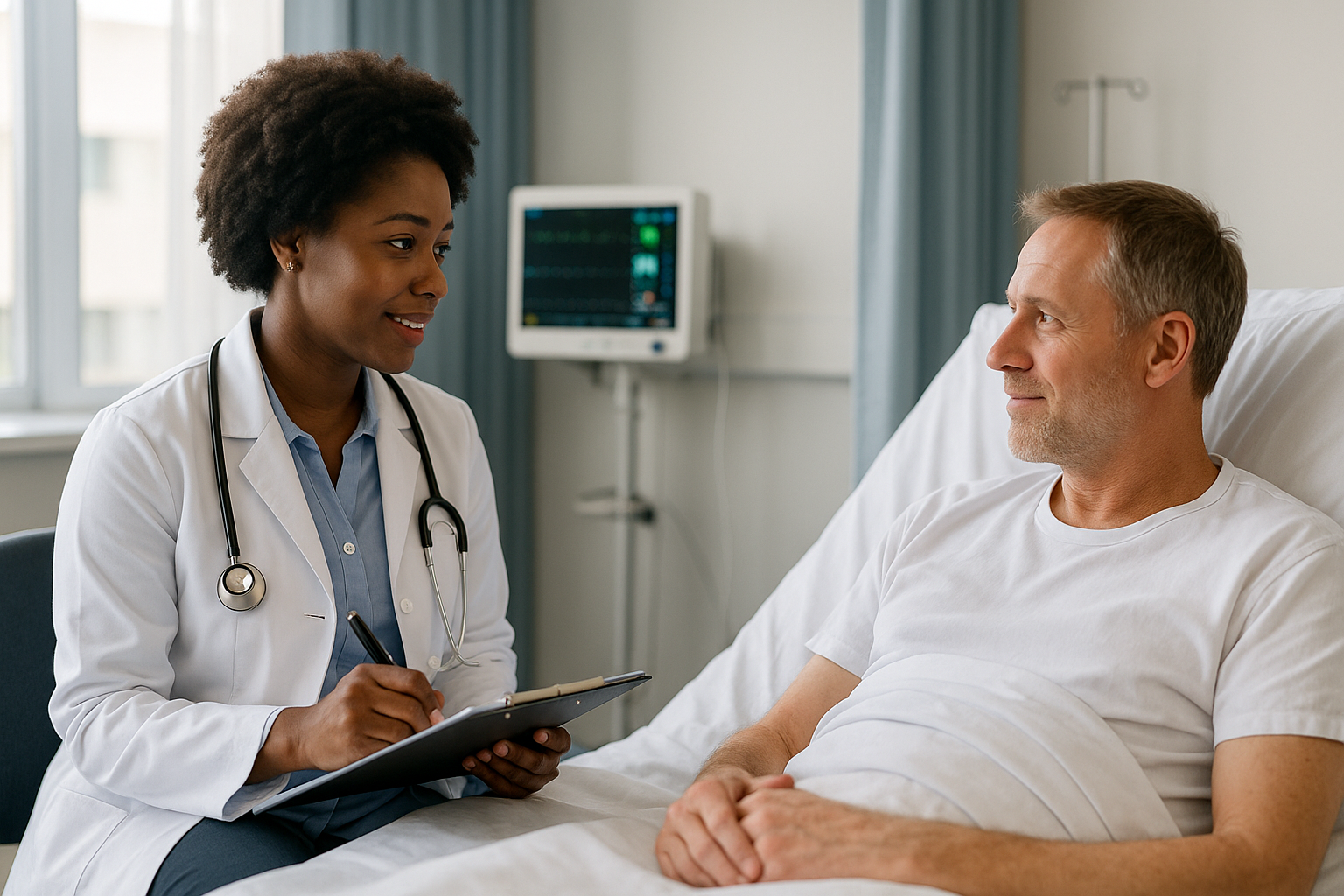 Healthcare team and patient collaboration