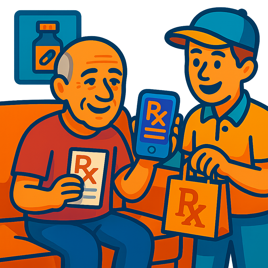 Medications delivered to his doorstep